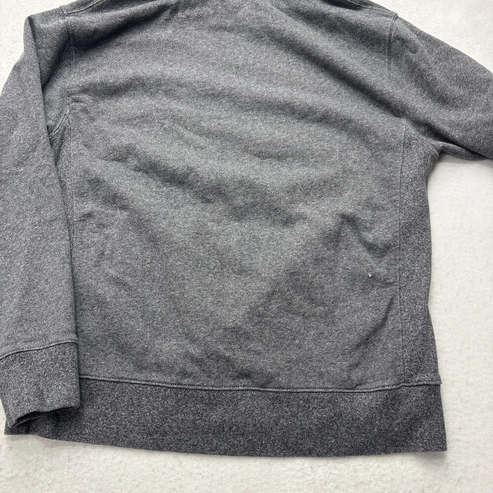 J Crew Hoodie Sweatshirt Mens Large Gray Grey Vintage Fleece Raglan Terry Knit